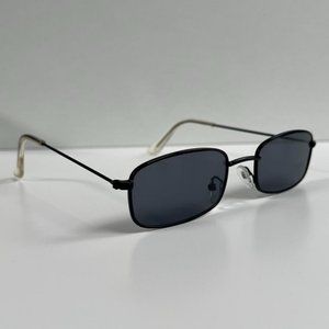 Vintage Y2K 90s 2000s unique slim style black trim sunglasses